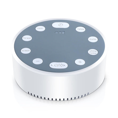 White Noise Sound Machine for Sleep Small Travel Sound Machine with 6 Soothing Sounds USB Rechargeable Sleep Sounds White Noise Machine with Mood Night Light 3 Dimming Modes 3 Timer for Home Office